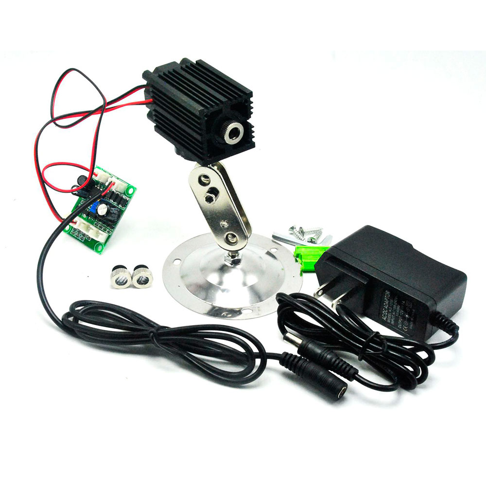 Dot/Line/Cross Focusable 808nm 500mW Infrared IR Laser Diode Module w/ holder and 12V 1A Adapter TTL modulation