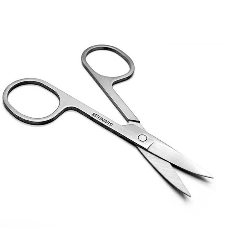 Professional Eyebrow Scissor Makeup Manicure Scissors Nails Cuticle Scissors Curved Pedicure Dead Skin Remover Makeup Tool