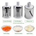 TTLIFE Mandoline Slicer Vegetable Chopper Potato Carrot Cutter Cheese Grater with 3 Round Stainless Steel Blades Kitchen Tools