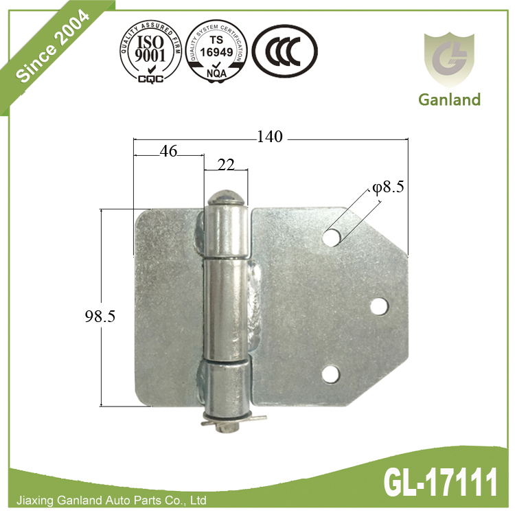 wing opening van side hinge gl-17111