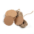 50Pcs Kraft Craft Paper Gift Hang Tags Bookmark Label Price Packaging Tags DIY Hand Wedding/Garment/Baking Decor Blank Tagging