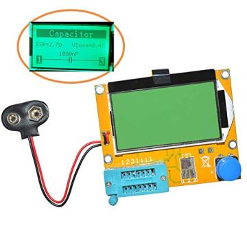 Diode Triode Capacitance ESR Meter MOS PNP LCR-T4 Transistor Tester LCD Display Mega328 Transistors Diodes Acrylic Case