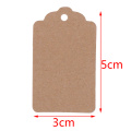 100Pcs Blank Kraft Jewelry Price Label String Price Tags Gift Cards With String 20m