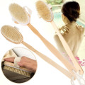 New Practical Bath Brush Long Wood Handle Reach Back Body Shower Bristle Scrubber Spa Washing Tool hot sale Bath Brush#45