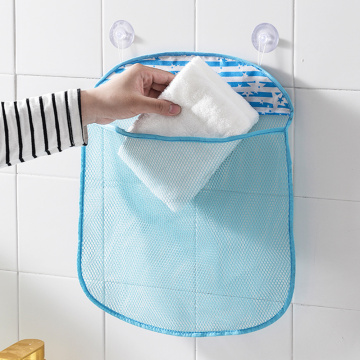 Bathroom Storage Bag Folding Organizer Baby Mesh Toy Shampoo Shower Gel Holder Creative Bathroom Nail-free Seamless Rack