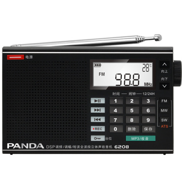 Digital Receiver Radio DSP Full Band Radio Portable Stereo Player Home Radio with Antenna Station Mini Speaker Support FM SW MW