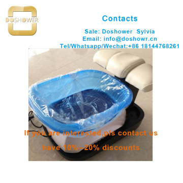 Disposable spa liner with liners for spa pedicure chair for disposable plastic bag