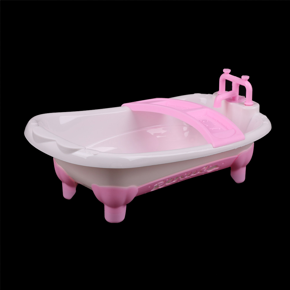 1Set Plastic Bathroom Furniture Bathtub Bath Tub For 1/6 Sized Dolls Play House Toys Approx. 32X18X13CM