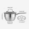 Stainless Steel Double Layer Steamer Soup Steaming Pot Multi-function Cookware Boilers Cooker Gas Stove Supplies With Steam Rack