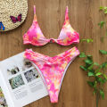 Sexy Push Up Bikini Set Floral Underwire Swimwear Women Bathing Suit Beachwear Gather Micro Bra Bikini Biquini Mujer Beachwear