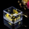 Useful 5 Acrylic Clear Hand Cranked Musical Mechanism Music Box Castle In The Sky/Canon/Spirited Away Kids Early Education Gifts