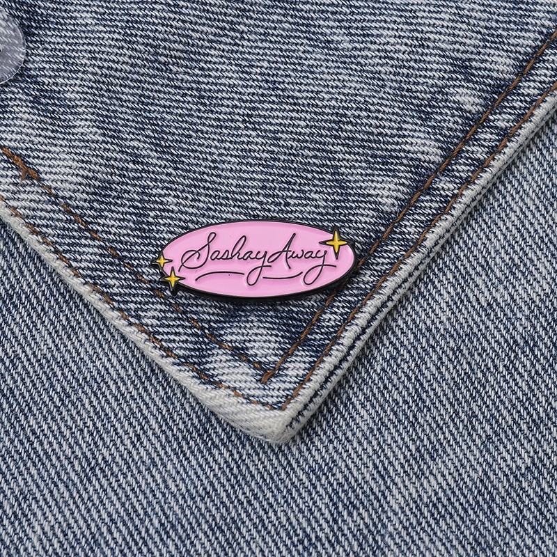 Sashay Away Pink Pins Brooch Rupauls Drag Race Drag Queen Katya Brooch Bag Clothes Lapel Pin