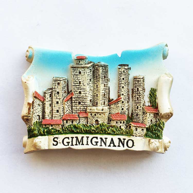 Italy Resin Fridge Magnets Tourism Souvenir Toscana Firenze San Gimignano Siena Venezia Refrigerator Stickers Home Decor Gifts
