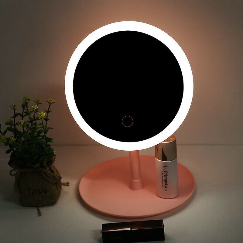 Folding Magnifying Lighted Makeup Mirror Led Vanity Mirror Travel Compact Mirrors USB Charging LED Cosmetic Vanity Table Lamp