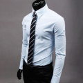 Men's Long Sleeve Shirt 2020 New Spring Business Brand Color Formal Dress Shirt Office Formal Men's 17 Color Men's Cotton Shirts