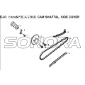 E-03 CAM SHAFT&L. SIDE COVER XS150T-8 CROX For SYM Spare Part Top Quality