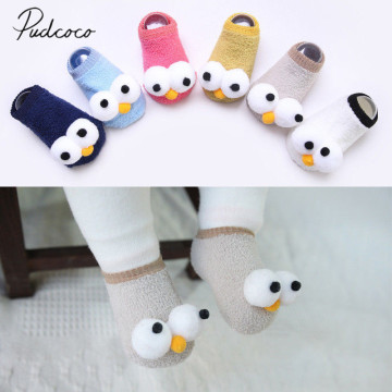 2018 Brand New Cute Newborn Infant Kids Baby Girls Boys Socks Big Eyes 6 Colors Cartoon Cotton Winter Warm Socks Outfit 0-3Y