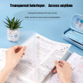 Deli 1PC A3 File Folder Transparent Paper Organize Storage Clips Data Report Book Music Thickened A4 PP Folder Office Supplies