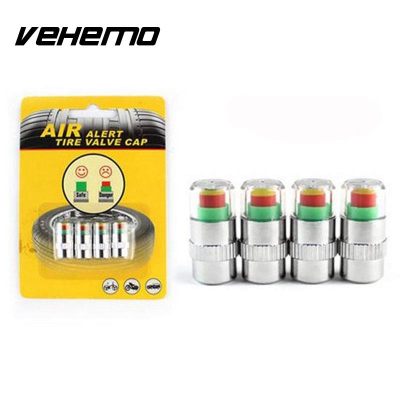 Vehemo 4Pcs/Set Durable Precise Car Tire Monitoring Safety Warning Valve Tire Pressure Monitoring Security TPMS Driving Safety
