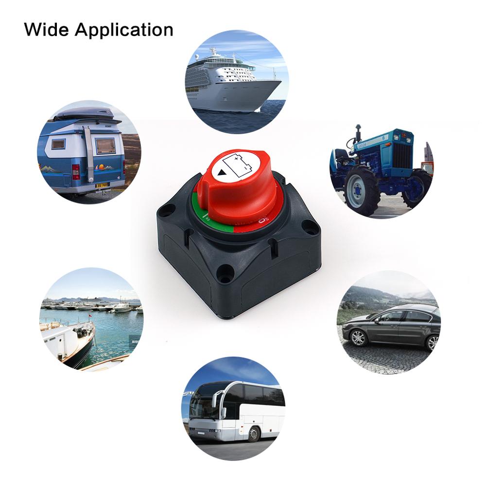 Widely Used on Car/Vehicle/RV/Boat/Marine 3 Position Disconnect Isolator Master Switch 12-60V Battery Power Cut Off Kill Switch