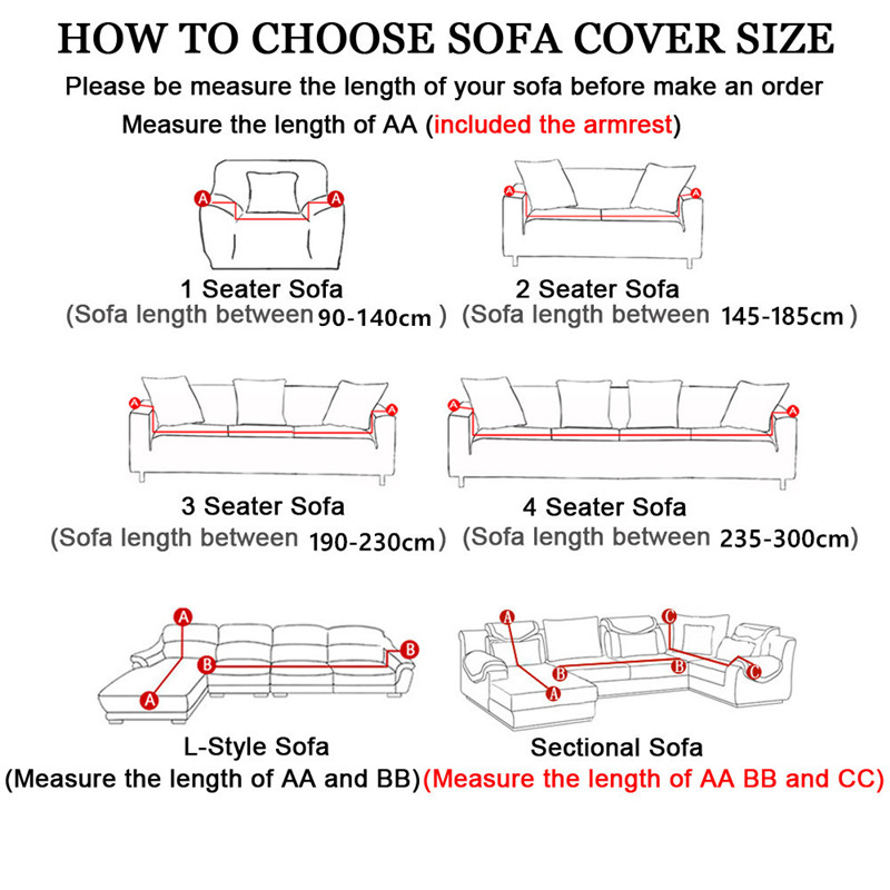Elastic Stretch Slipcovers Sectional Sofa Cover for Living Room Couch Cover L Shape Armchair Waterproof Three Seat Sofa Cover