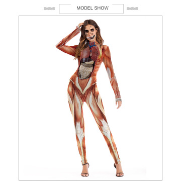 Woman Human Body Structure Tissue Printing Jumpsuit Human Torso Anatomy Medical Science Supply Teaching Appliance