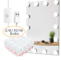 LED Professional Makeup Mirror Light Full Backlit Mirror USB Table Mirror with Light 6 10 14Bulbs Hollywood Vanity Lights