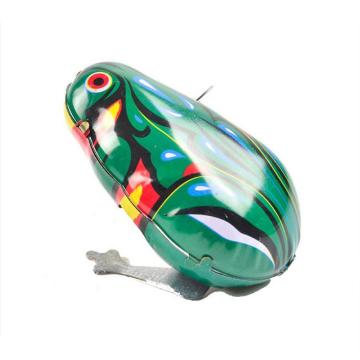 1pc Kids Classic Tin Wind Up Clockwork Toys Jumping Iron Frog Rabbit Cock Toy Action Figures Toy For Children Kids Classic Toy