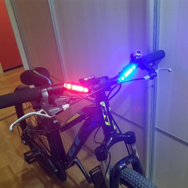 BikeTaillight 5 LED USB Rechargeable Bike Safety Warning Rear Light USB Rear Tail Bright Cycling Light MTB Bike Flash Light