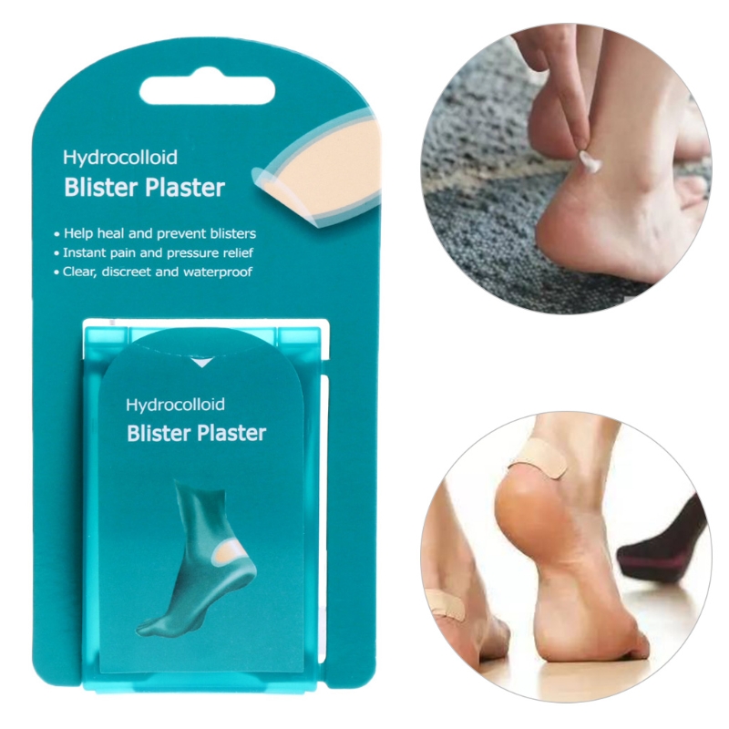 4Pcs Foot Care Skin Hydrocolloid Relief Plaster Blister Patch Heel Protector New