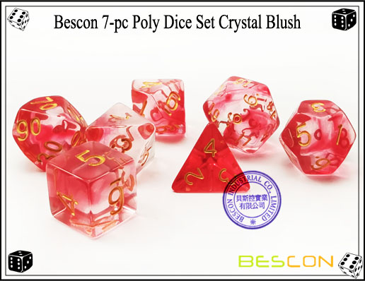 Crystal Blush Dice Set-2