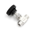 BSP Equal Female Thread SS 304 Stainless Steel Flow Control Shut off Needle Valve 1/8" 1/4"