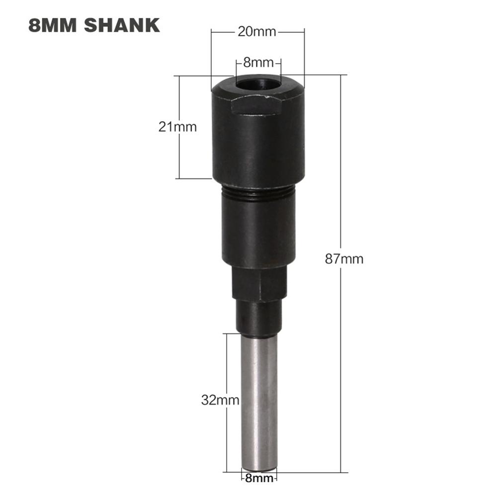 8mm 1/2" 1/4 Shank high quality bits Router Collet Extension Engraving machine extension rod