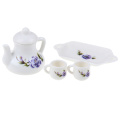 1:12 Miniature doll house pink Flower Patten Porcelain Coffee Tea Cups Ceramic Tableware Dollhouse Kitchen Accessories