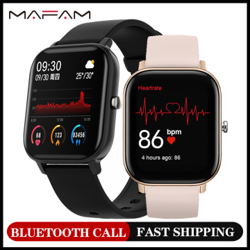 MAFAM P9 1.4 inch Smart Watch Men Full Touch Fitness Tracker Bluetooth Call Smart Clock Women GTS Smartwatch for Xiaomi PK P8