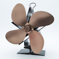 4Blades Heat Powered Stove Fan Burner Eco Fan Quiet Home Fireplace Fan Efficient Heat Distribution Accessories 5 Solid Colors