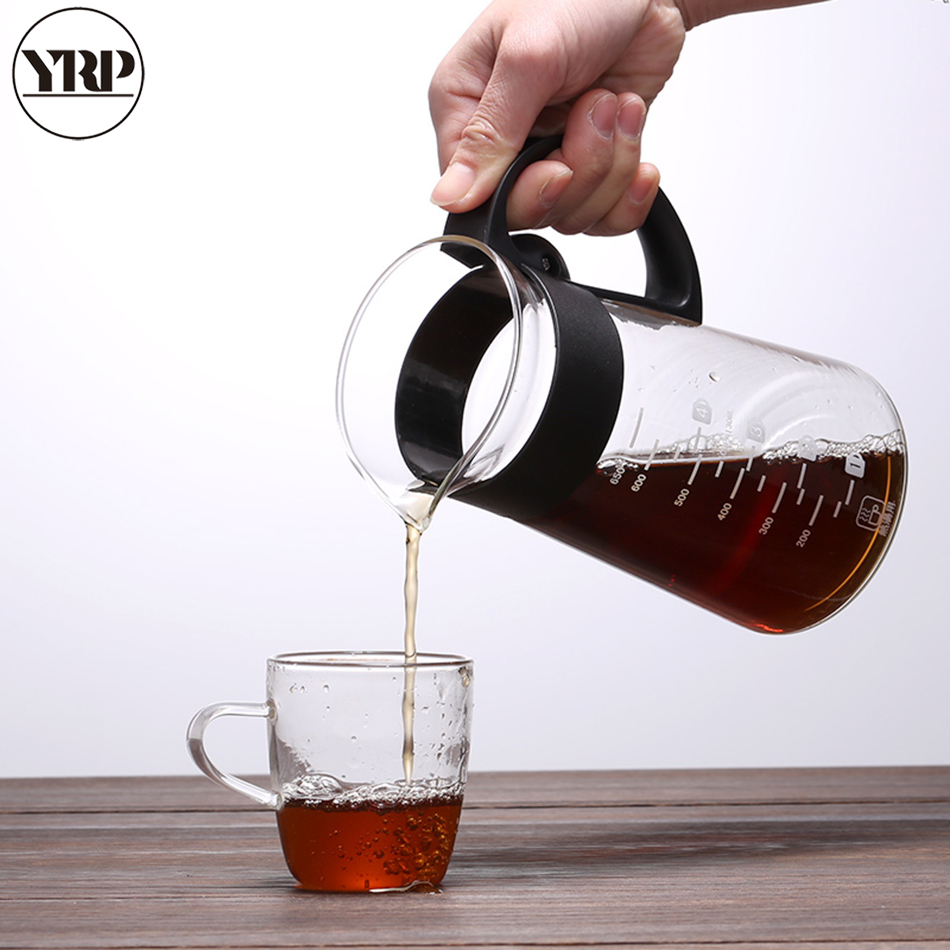 Portable Hot/cold brew Dual use filter Coffee&Tea Pot Espresso Ice Drip Maker glass Percolators kitchen accessories barista tool