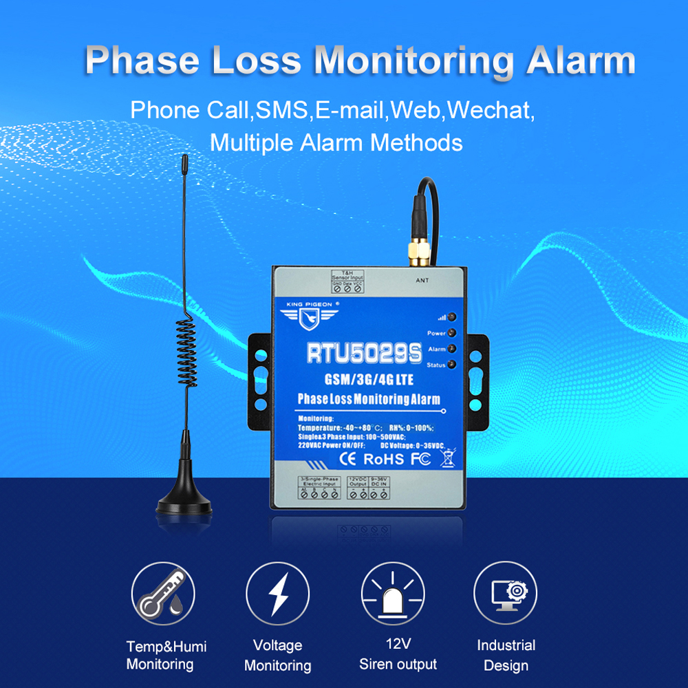 Single Phase Power Status Monitoring Real-time Alarm via APP Cloud Phone Call AC Power ON/OFF Alarm RTU5029S