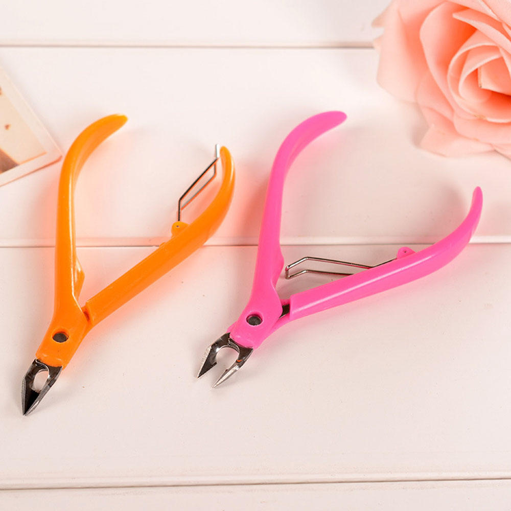 Nail Art Nipper Stainless Steel Rainbow Tweezer Clipper Dead Skin Remover Scissor Plier Pusher Manicure Pedicure Tools