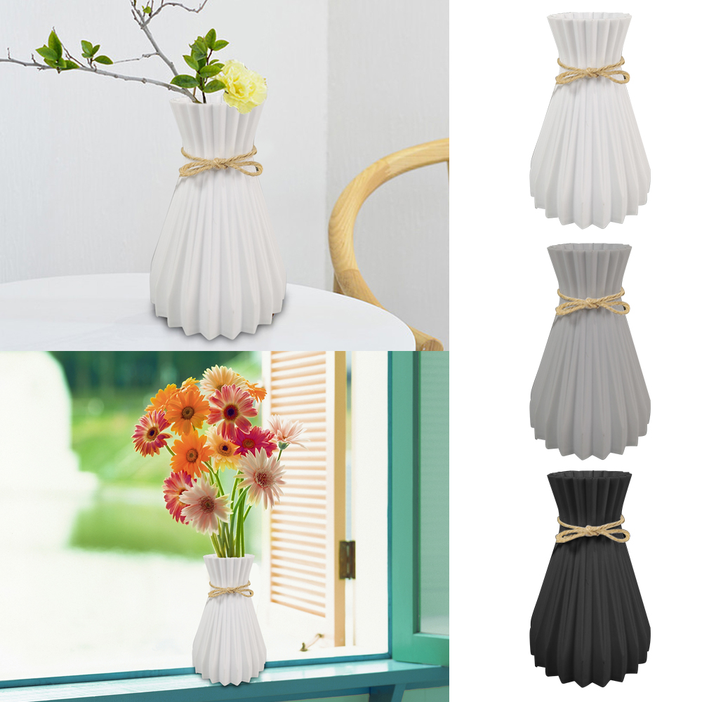 Anti-ceramic Vases Plastic Vases Home Decoration European Wedding Modern Decorations Rattan-like Unbreakable Vases for Flowers