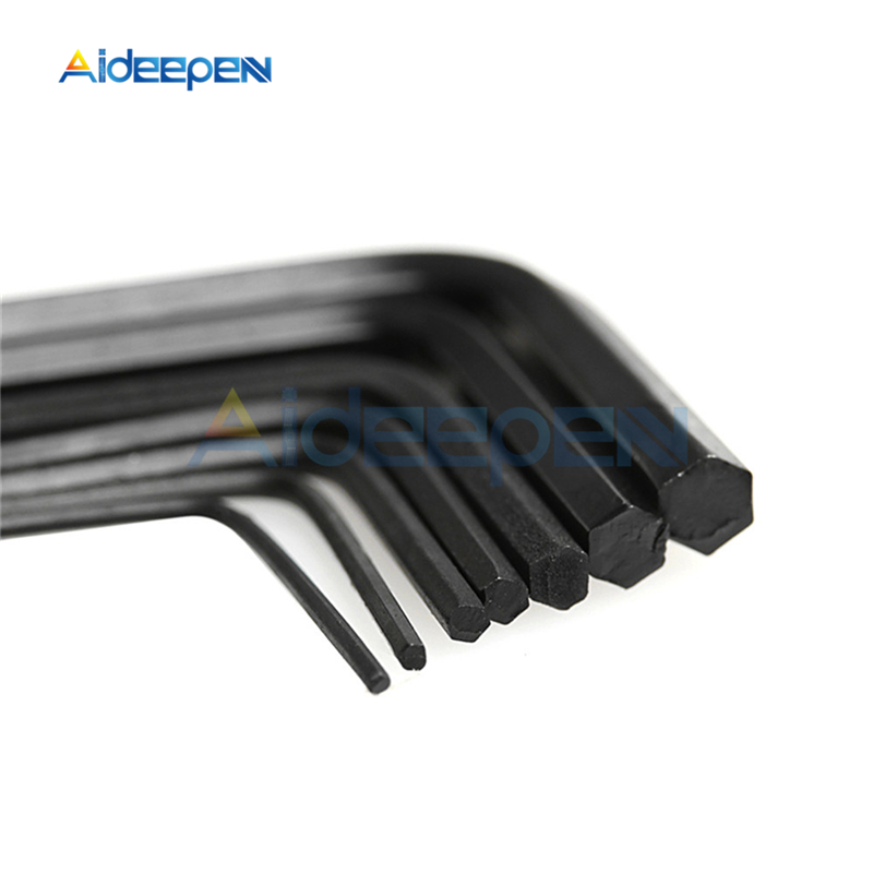 7Pcs 0.7/0.9/1.3/1.5/2/2.5/3mm Hexagon Allen Key Wrench Tools Set Bicycle Repair Tools Hand Repair Tools 0.7MM-3MM