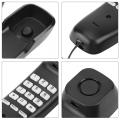 Fixed Landline Smart Telephone Portable Mini Phone Wall Telephone Hanging Telephone 2 in 1 Push Button Phone for Home