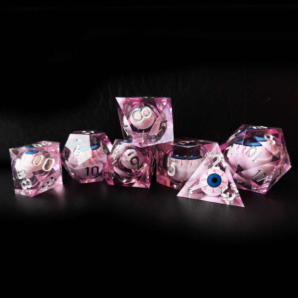 Dragon Eye Liquid Core Sharp Edge Handmade Dice Set 2