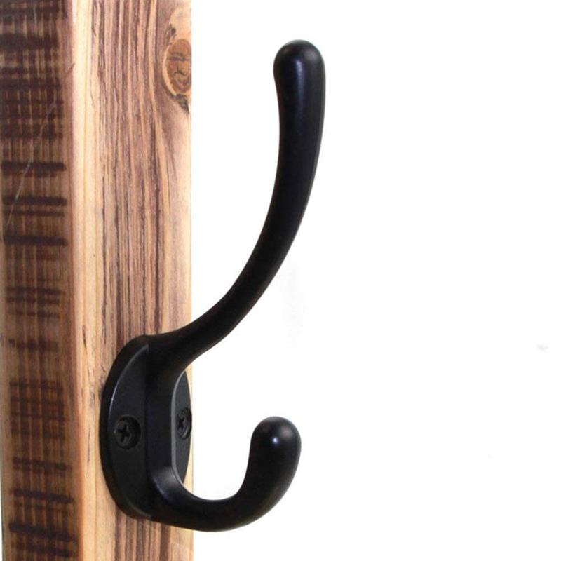 1Pc Wall-mounted Clothes Hook Hook Heavy Duty Double-hung Clothes Hook Hat Hook with 2 Screws Simple Aluminum Alloy Hook