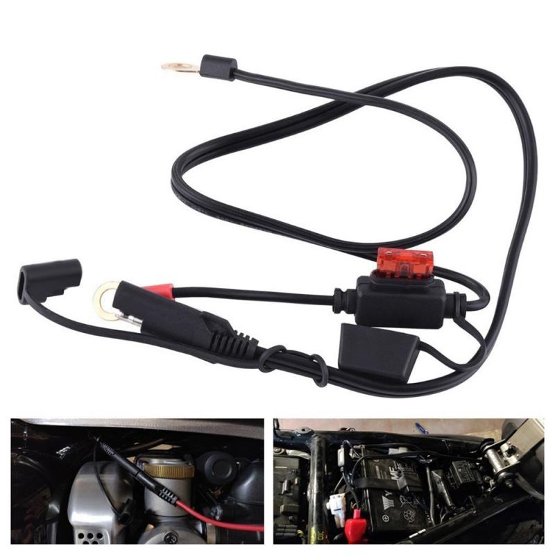 12V-24V 60cm 10A Motorcycle Battery Charger Terminal To SAE Quick Disconnect Cable Motorcycle Battery Output Connector