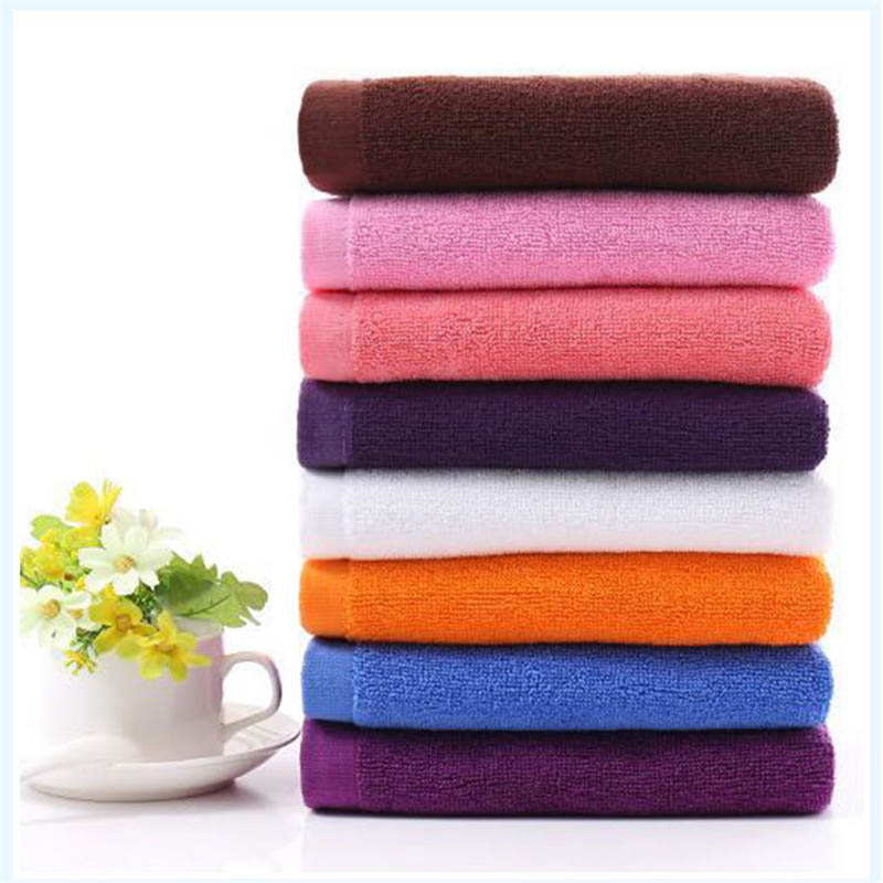 Wholesale Hotel Solid Cotton Towel 8 Colors Foot bath Beauty Spa Towel Super Soft Absorbent Face Hand Dry Hair Towels For Adults