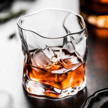 Whisky Glass Crumple Whiskey Tumbler Glasses Irregular Folds Verre Vodka Cups Personality Brandy Snifters Iced Whisky Rock Glass