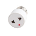 220V E27 ABS White Connector Accessories US/EU Plug Screw Bulb Base Adapter Bulb Holder Lighting Fixture Lamp 2 Hole Socket.