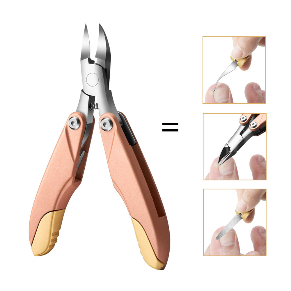 2019 New Foldable Nail Scissors Tough Hard Toe Nails Clipper Remover Nail File 3 in 1 Manicure Tools Ingrown Nail Trimmer