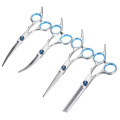 5pcs Stainless Steel Pet Dogs Grooming Scissors Cat Hair Thinning Shear Sharp Edge Scissors For Dogs Animal Barber Cutting Tool